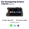 Android Carplay Автомагнитола для Ssangyong Kyron Actyon 2005 2006 2007 2008 2009 2010-2013 GPS 2Din Мультимедиа Видеоплеер FM WiFi