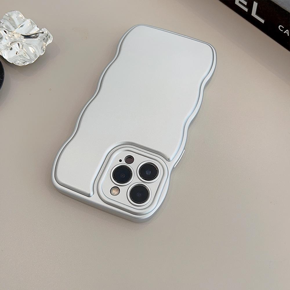 Подходит для чехла для мобильного телефона Apple 17 iPhone16 Высококлассный сенсор 11 Гальванизированный серебристый 14 Promax Волна 12 Однотонный 15