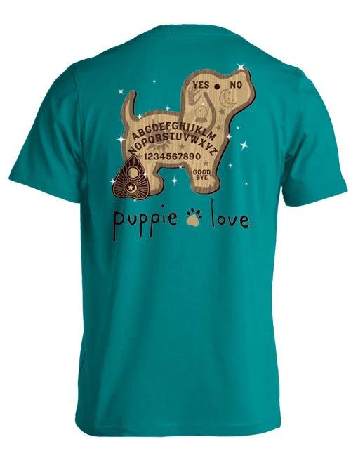 New PUPPIE LOVE OUIJA BOARD HALLOWEEN Pup T Shirt