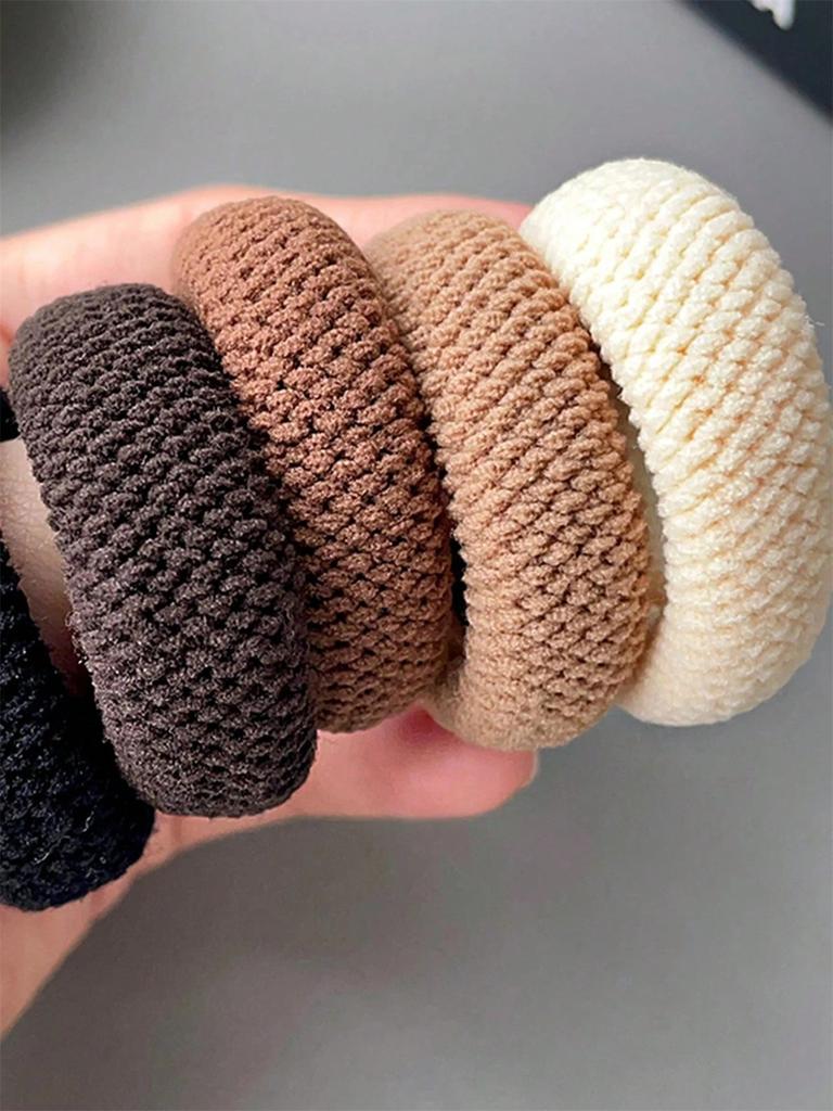 2/5/10/100 Mix Color High Elasticity Thickened Versatile Simple Scrunchies, Hair-Friendly (Random Color) Hair Ties Hair Rope