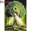HUACAN 5D DIY Полный дрель Алмазная картина Тропа дерева Вышивка Мозаика Ремесленный комплект