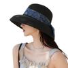 Шляпа Женская Ленточная Шляпа из Соломы Рафии с Широкими Полями Солнцезащитная Шляпа Летняя Солнечная Шляпа Чувство Стиля