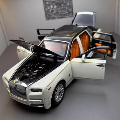 1/18 Rolls-Royce Phantom Сплав Люксовая Модель Автомобиля Литьевой Металл Игрушечные Транспортные Средства Модель Автомобиля Симуляция Звук Свет Коллекция Подарки для Детей