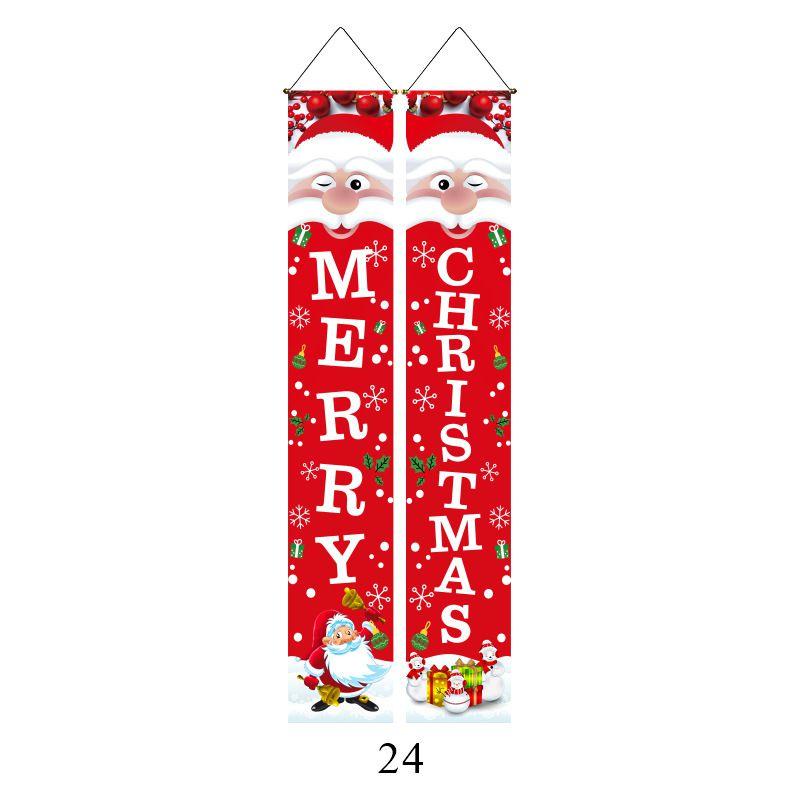 Festive Nutcracker Christmas Decoration Hanging Door Banner Soldier Character Porch Sign