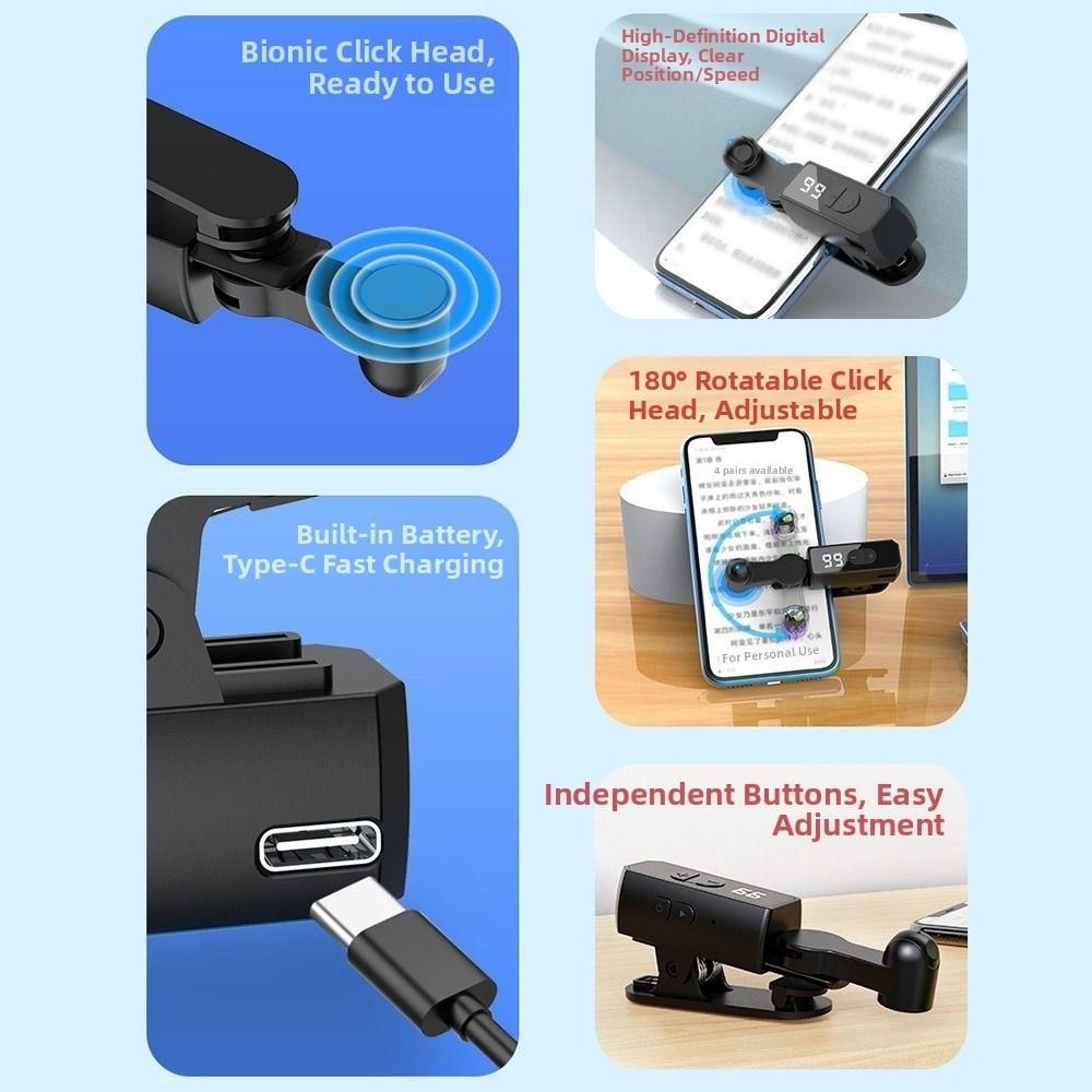 107 Gears Auto Screen Clicker USB Auto Clicker Tapper Liker Electric Auto Page Turner for Phone