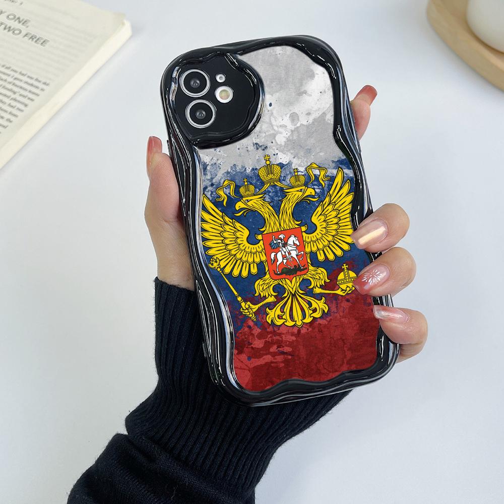 Чехлы для телефонов LZ15 с изображением герба России, прозрачные, мягкие, волнистые, для Xiaomi 11 Lite, Redmi Note13, 12, 8, Pro, 9, 12C, A3, Infinix, Smart, 8, Tecno, защитная задняя крышка