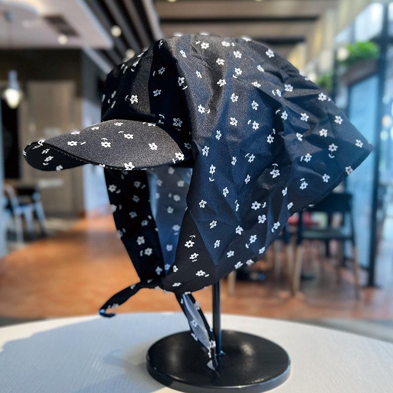 Корейский маленький свежий цветочный платок на ремне кепка детская летняя солнцезащитная козырек для езды на велосипеде на открытом воздухе солнцезащитная кепка