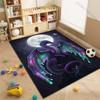 Multiple sizes Purple dragon, moon backdrop Print Carpet Rug for Living Room Bedroom Sofa Doormat Home Decor Non-slip Floor Mat