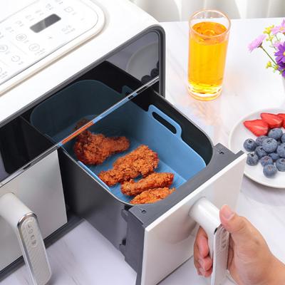 Сковорода для аэрофритюрниц, удобная, хорошая прочность, многоразовая воздушная сковорода с вкладышем, силиконовый поднос, товары для дома