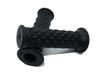 Beatus Diamond Pattern Motorcycle Handlebar Universal Left and Right Set Type Grips, 22.2mm, Grips, (Black, 2, Non-Penetrating)