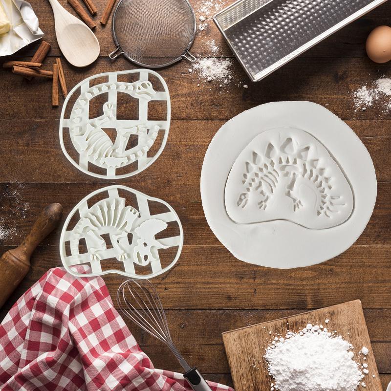 4 шт./набор формочек для печенья «Динозавр», форма для тиснения печенья, инструменты для выпечки десертов в стиле «Джунгли», украшение для торта на день рождения