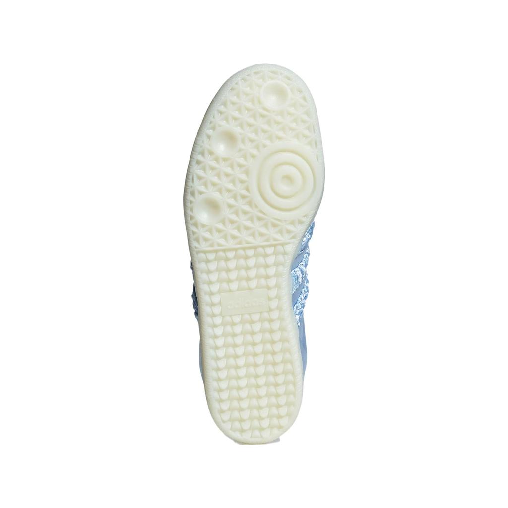 Adidas Оригинальные кеды Samba Og Satin Удобные Классические Модные Универсальные Тонкая Подошва Прочные Низкие Скейтбордические Кеды Женская Обувь Синие HQ5160