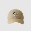 Cute cartoon dog hat for men and women, wide brim, small face, pure cotton soft top cap, couple baseball cap