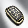 Чехол-брелок из ТПУ с 4 кнопками для Hyundai Creta Ix35 Ix45 I30 I40 Tucson Santa Fe Sonata Elantra, Автомобильный держатель для ключей, Аксессуары
