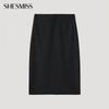  Она S miss H Line однотонная юбка SwSSkp11010 Bk