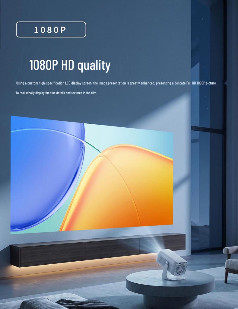 8K Ultra HD T50 Умный Портативный Проектор для Домашнего Использования