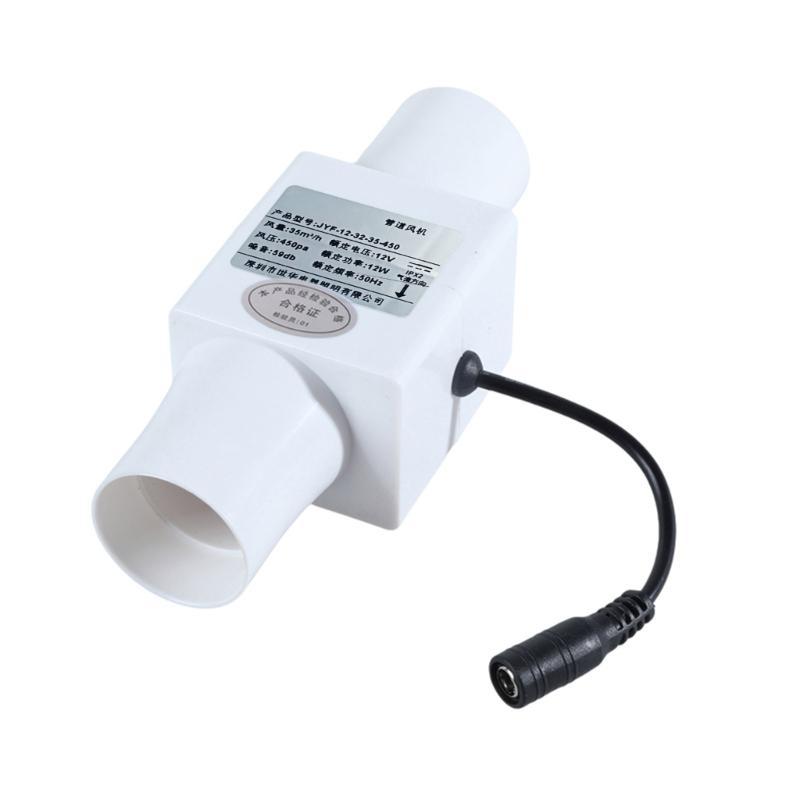 652F 12V Inline Pipe Ventilation Exhaust Fan Suitable For Heating Cooling In Home Garden Bathroom Extractor Ventilation