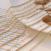 Fashion Statement Multiple Stainless Steel 18k Gold Plated Snake Bead Link Chain Choker Necklace for Women