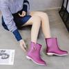 Fashion Elegant Short Women Rubber Boots Ankle Rain Boots Fall Autumn Rain Day Waterproof Woman Shoes 2024 Wse3