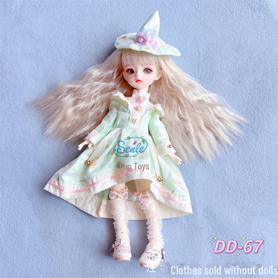 30 Cm 6-Point BJD Doll Dress Set - Lolita Style Clothes for Doll Dress-Up