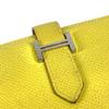 HERMES Bicolor Bearn Compact Verso H Logo Folded wallet Epsom Yellow x pink