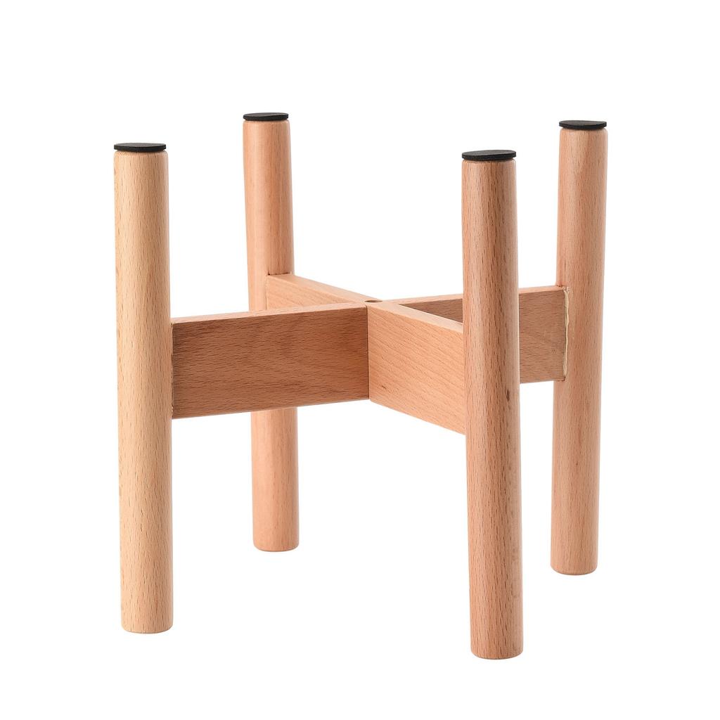 Plant Stand Wood 20cm Height 18cm Inner Diameter Floor Flower Pot Holder