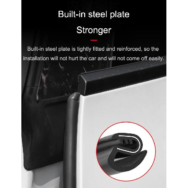 For Tesla Model 3 Y 2021-2025 Door Seal Strip Kit Soundproof Rubber Weatherstrip Dashboard B Pillar Sealing Set Noise Reduction