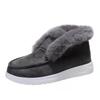 New Ladies Slip On Comfortable Ankle Boots Women Winter Warm Plush Fur Snow Boots Suede ShoesFemale Footwear Botas Femininas