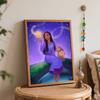 Disney oil painting magical starry night animal art painting home decoration