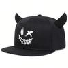 Hip-Hop Personality Horn Cow And Face Smiling Neutral Gender Women  Men For Hats Spring Autumn Outdoor Adjustable Casual Baseball Caps Sunscreen