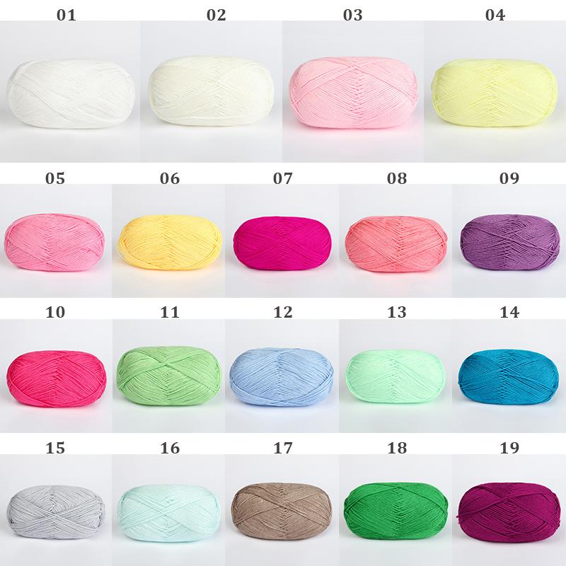 50g/Ball DIY Crochet Yarn Hand Woven Yarn Knitted Fabric Natural Bamboo Cotton Baby High Quality