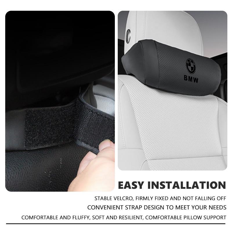Car Headrest Neck Support Comfort Seat Soft Neck Pillow Rest Pad For BMW X1 X3 E39 E46 E30 E36 E87 E60 E90 F26 G02 E70 F15 E53 FF2