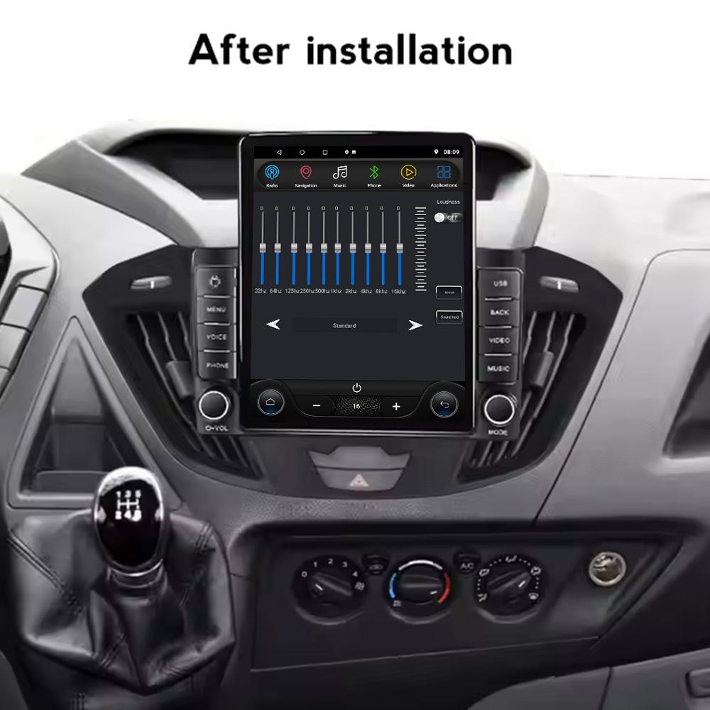 9.7" Android For Ford Transit Custom 2013 2014 2015 2016-2018 Tesla Type Car Radio Multimedia Video Player Navigation GPS