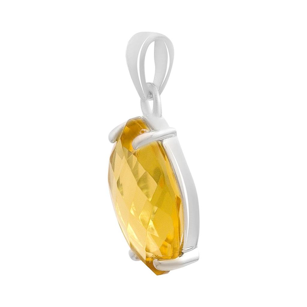Серебряная подвеска с цитрином nano 4.75ct (2170464)