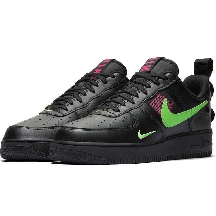 Nike Air Force 1 Low Utility Черный Гипер Розовый Крик Зеленый CQ4611-001