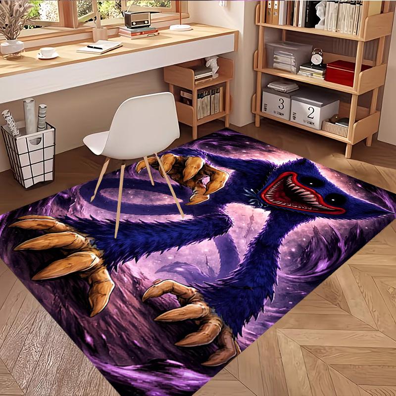 Huggy Wuggy Print Rug, Washable Floor Carpet, For Entryway Dorm Laundry Room Office Study, Home Decor Birthday Christmas Gift