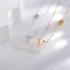 Серебряное ожерелье S925 с защитным кольцом белого халцедона, женская медная монета, гочао, этнический стиль, предохранительная пряжка, блокирующийся дворец, подвеска