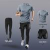 Men's Quick-Dry Summer Fitness Set: Ice Silk Short Sleeve & Tight Running Shorts