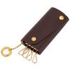 Ilbizonte Key Case 4 Rows Leather Key Ring Key Chain SKH090 Brown KEY HOLDER P SCURO Genuine Leather Trifold Brand Mens Womens