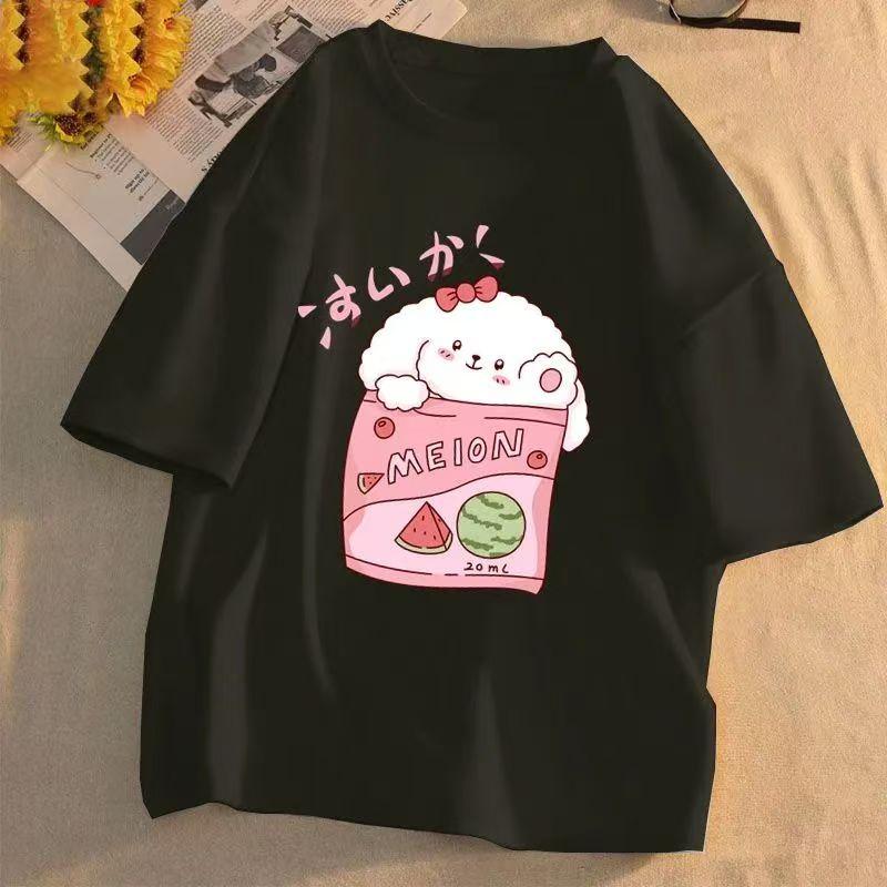 Новая летняя футболка с круглым вырезом и короткими рукавами для женщин, повседневная, большие ярды, свободная футболка с короткими рукавами для женщин