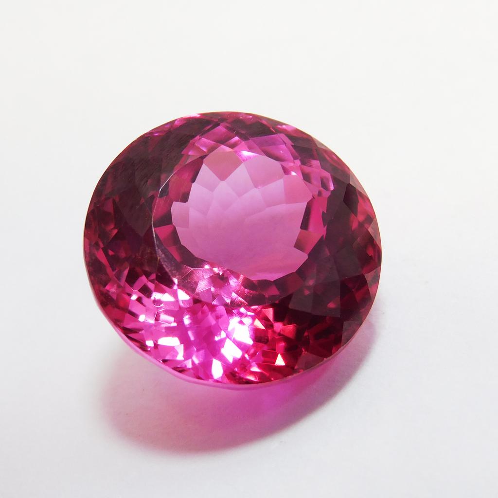 Gorgeous Natural Tourmaline Pink 23.95 Ct Loose Gemstone CERTIFIED Round Cut