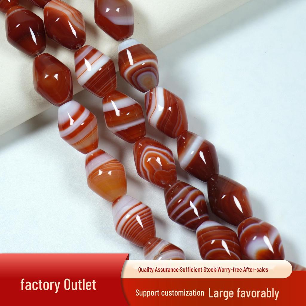 Бусины из натурального красного агата: Ручная работа DIY Аксессуары для браслетов и материалы для подвесок