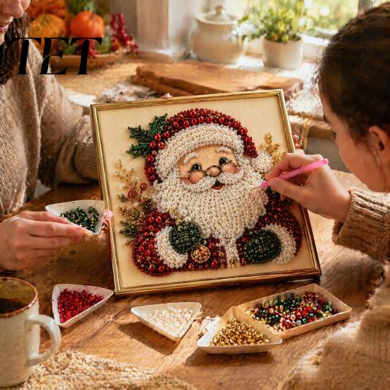 Unique Halloween Party Giveaways Faux Pearl Painting Kit, Cute Ghost 3D Art DIY Easy for Craft Enthusiasts Kit Adults, Christmas Home Festive