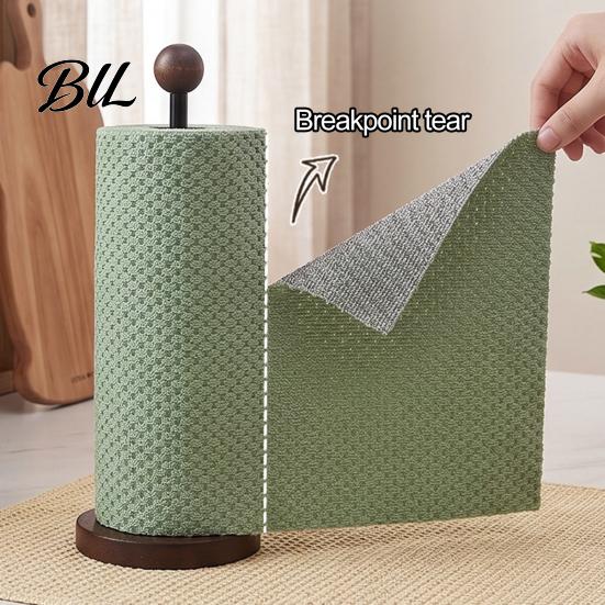 Microfiber Oil Cleaning Towels Cloth Roll, Tearable Double Side Towels, Reusable Soft Polishing for Dishes Grease Removing Rags Kitchen Dishwashing
