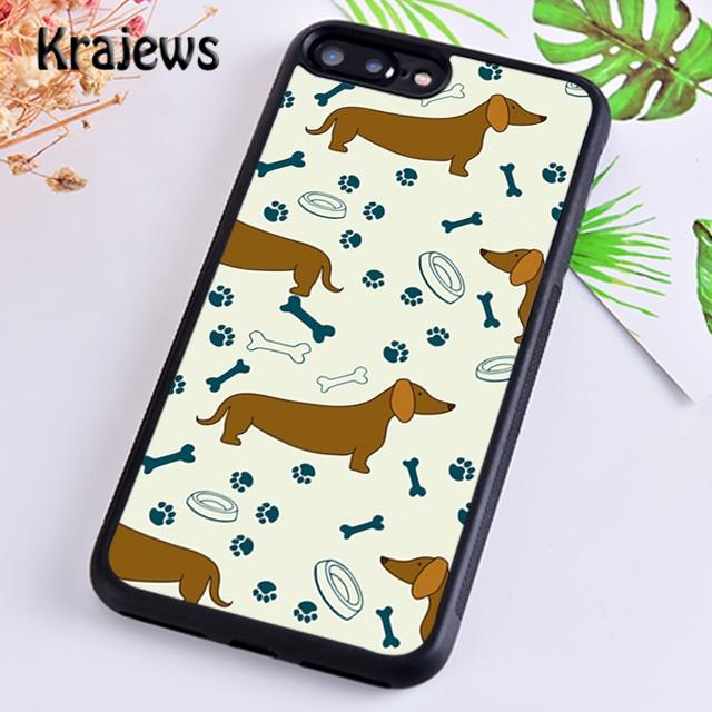 Krajews Такса Собака Красивый Мягкий Чехол для Телефона Для iPhone 14 5 6s 7 8 plus XR XS 11 12 13 pro max Samsung S21 S22ultra