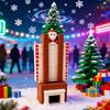 Santa Advent Calendar Fun Santa Claus Down The Fireplace with Sliding Design Wooden 3D Christmas Countdown Decoration Holiday Decor for Kids Family