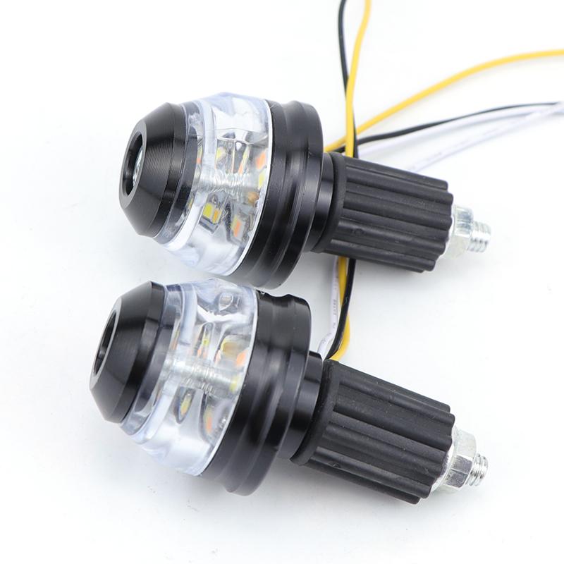 Motorcycle Turn Signal Lights LED Handle Bar End LED Plug Turn Signal Light Accessories Motorcycle 12v