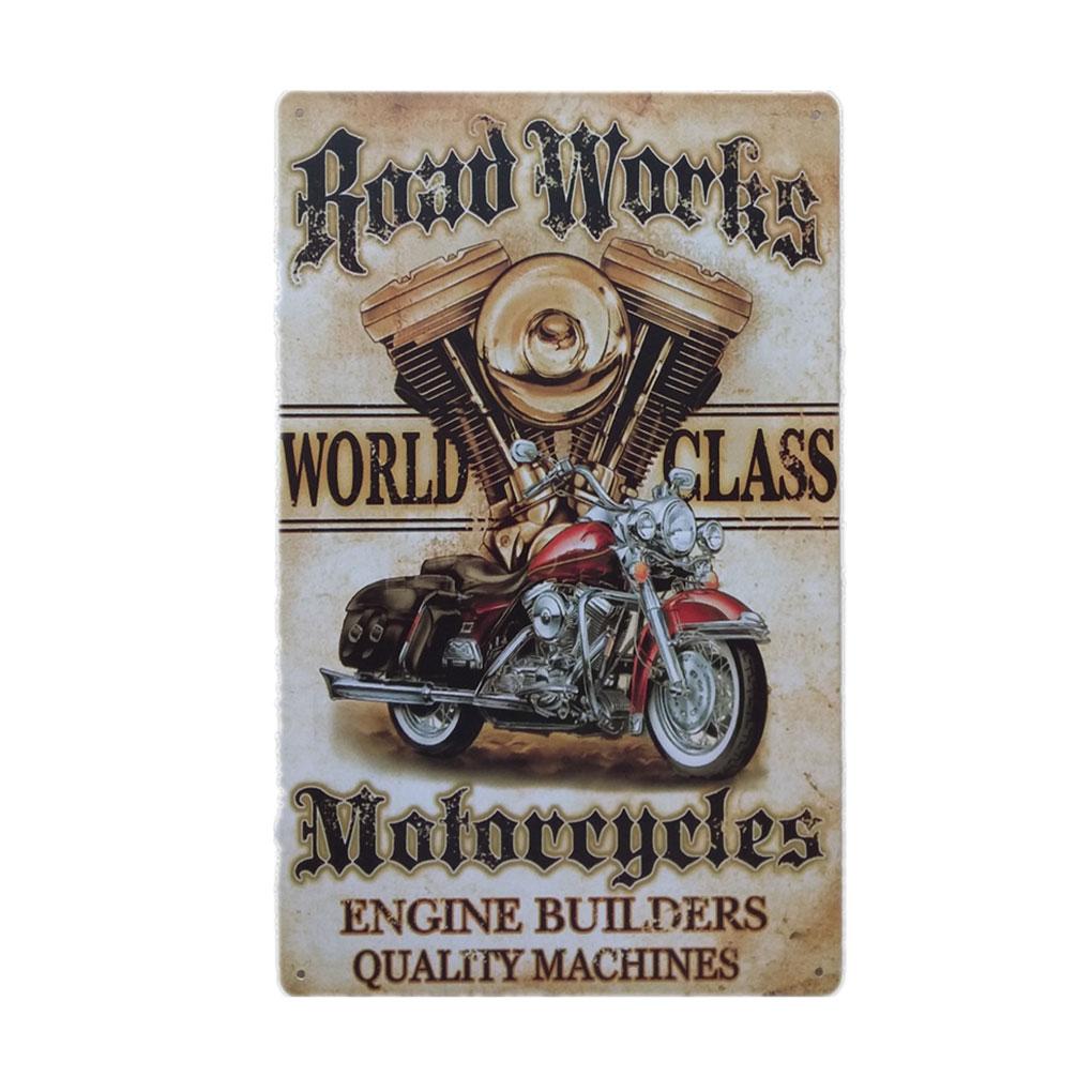 Vintage Retro Iron Wall Decors Car Motorcycle Poster Sign Plaque Home Livingroom Bedroom Decorations
