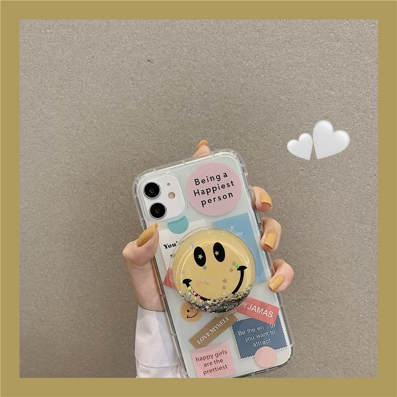 Чехол-держатель для телефона с жидким зыбучим песком и буквами для Iphone 11 Xr Xsmax 11 12 13 Pro Max Mini 7 8 Plus, силиконовый чехол на заднюю панель