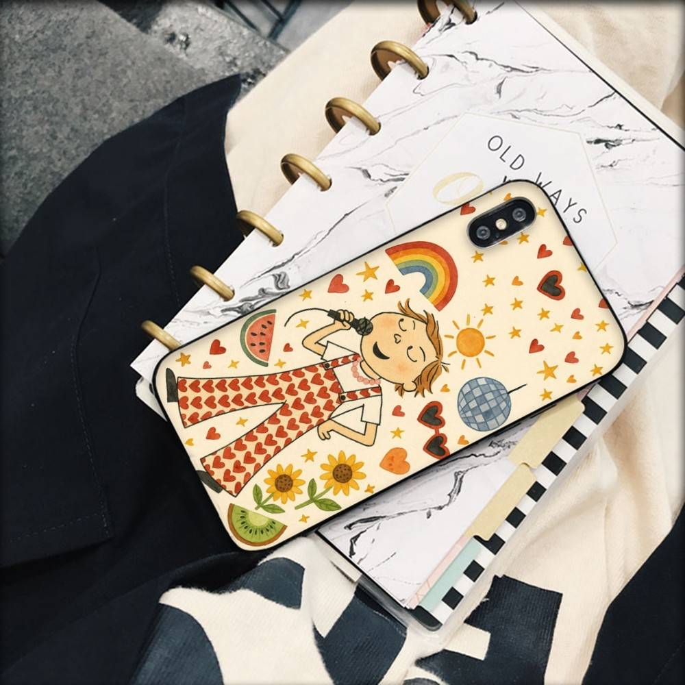 Чехол для телефона Singer S-Styles Love On Tour Harrys для IPhone 17 16 15 14 13 12 11 Pro Max Plus Mini Мягкий Черный Чехол